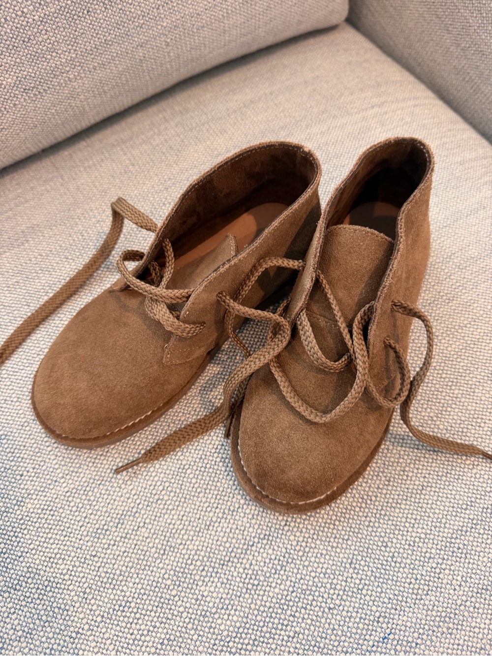 J. Crew Factory Kids Brown Suede Lace-Up Dress Shoes